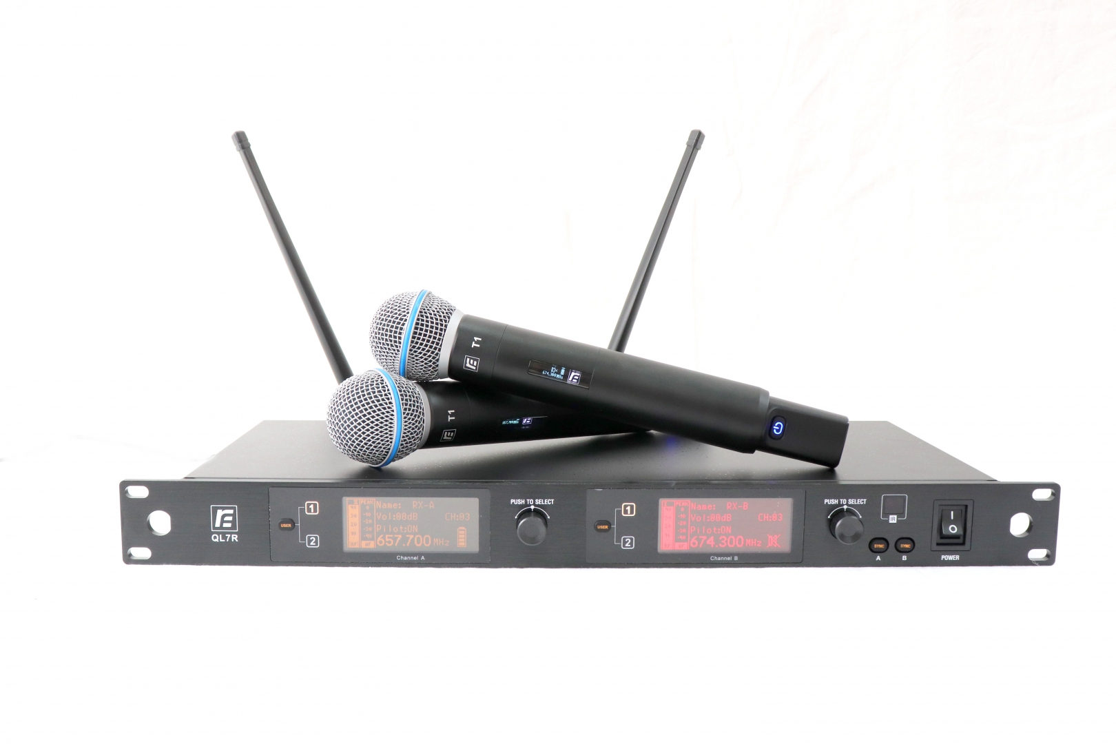 RFIntell QL7R/T1-A 651,800-683,400 МГц 2-канальная радиосистема с 2-мя ручными микрофонами в Бурятии