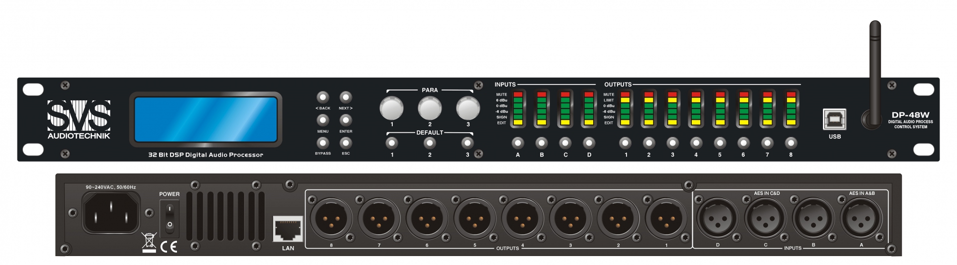 SVS Audiotechnik DP-48W Цифровой процессор: 4 входа 8 выходов в Бурятии