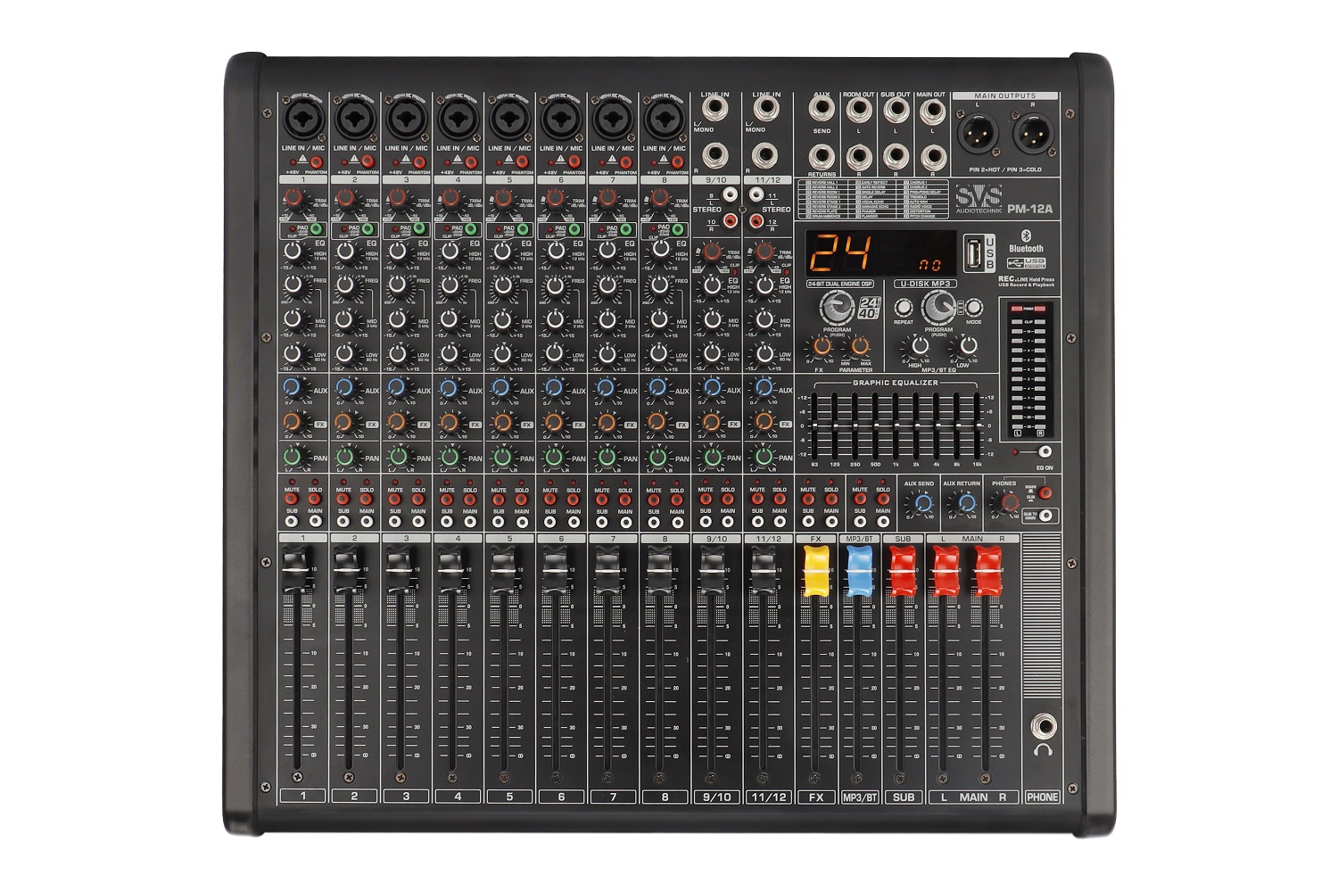 SVS Audiotechnik mixers PM-12A Активный аналоговый микшерный пульт, 12-канальный в Бурятии